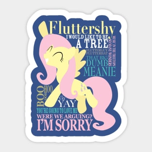 Many Words of Fluttershy Sticker